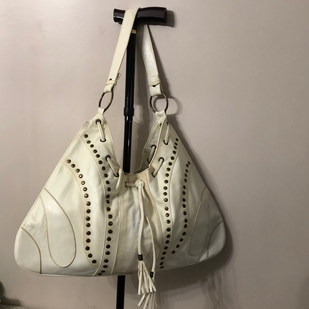 White leather Okpta bag